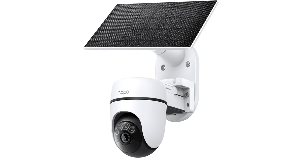 TP-Link Tapo C610 Kit 2K 3MP Wireless Outdoor Wifi Camera with Solar Panel, 360° PTZ Surveillance Camcorder Battery 6700mAh, Human Detection, Color Night Vision, AI Tracking, IP65