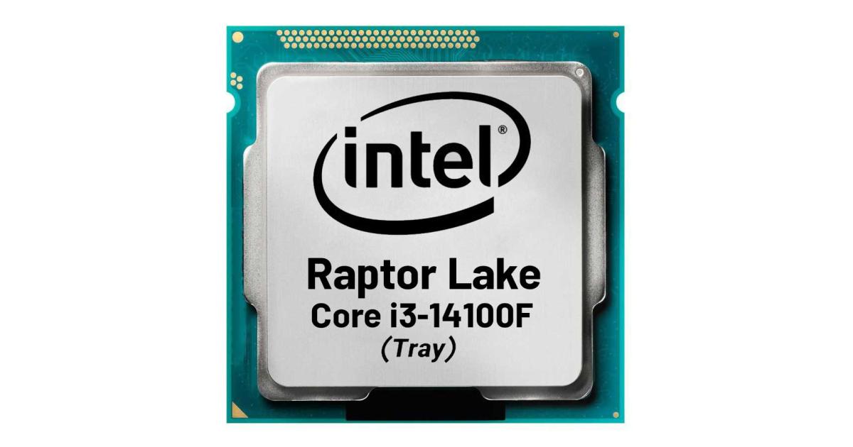 معالج كمبيوتر مكتبي Intel 14Gen i3-14100F 3.5 GHz 4-Core LGA 1700 , 4 Cores & 8 Threads, 4.7 GHz Max Turbo Frequency, 12MB Cache Memory , Tray
