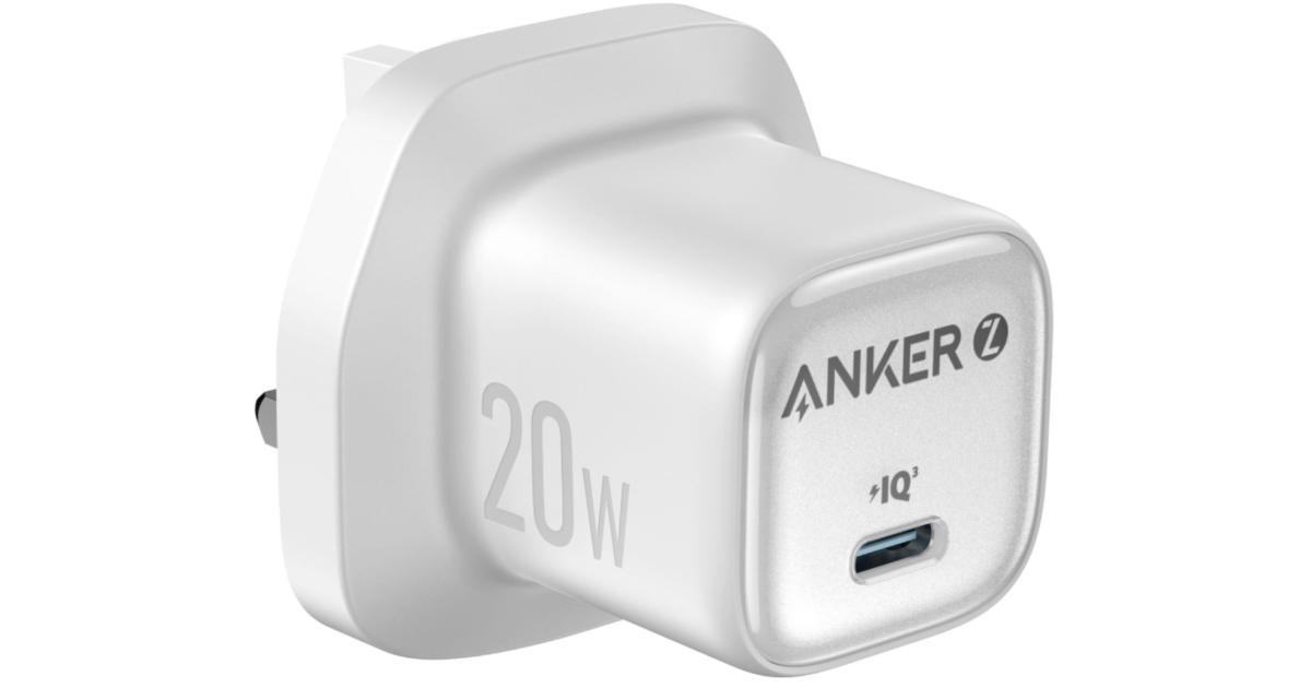 شاحن Anker Zolo ICE 20W Gan Series USB-C Fast Charging Adapter For iPhone and Smartphone's - White