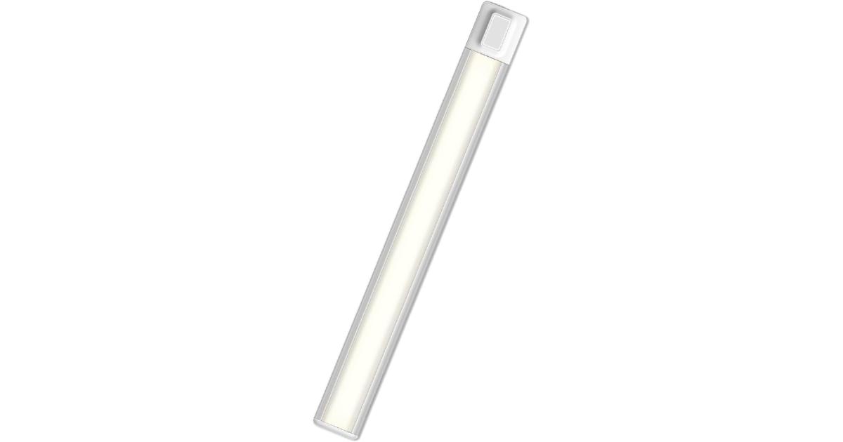 Promate Lumia 40cm LED Light with Motion Sensor, 100lm Brightness, Energy-Efficient 4W LEDs, USB-C Rechargeable 2000mAh Battery, Easy Adhesive Installation, Ideal for Under Cabinet Use, White