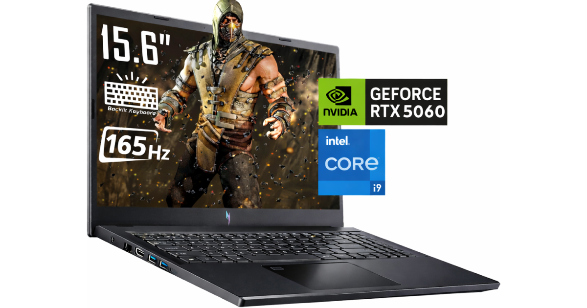 Acer Nitro V 15 (2025) ANV15-52-95ND 13Gen Intel Core i9 14-Cores w/ Nvidia RTX 5060 8GB DDR7 & IPS 165 Hz Display - Black