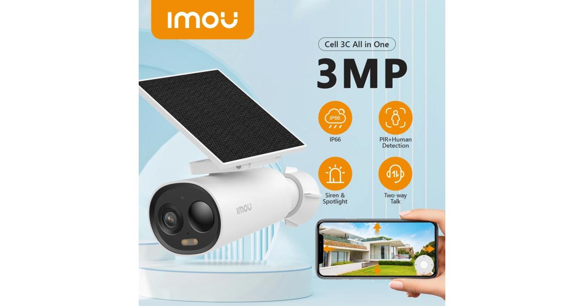 IMOU Cell 3C All In One Solar Powered Security Camera Outdoor Wireless WIFI Camera Battery Camera Two-Way Talk Surveillance