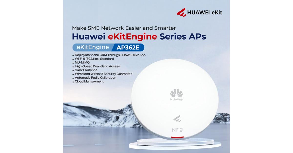 Huawei eKitEngine AP362E WIFI 6 AX3000 Ceiling Mount Dual-Band Dual Band 2.4GHz & 5GHz Access Point Built-in Smart Antennas