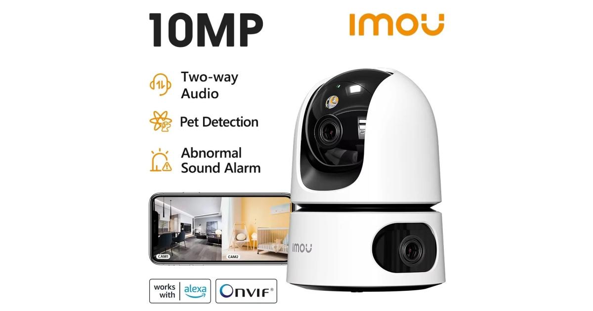 IMOU Ranger Dual 10MP WiFi 360 PT Camera Dual Lens Human Pet Detection Night Vision Two-Way Talk Security Surveillance IP Camera
