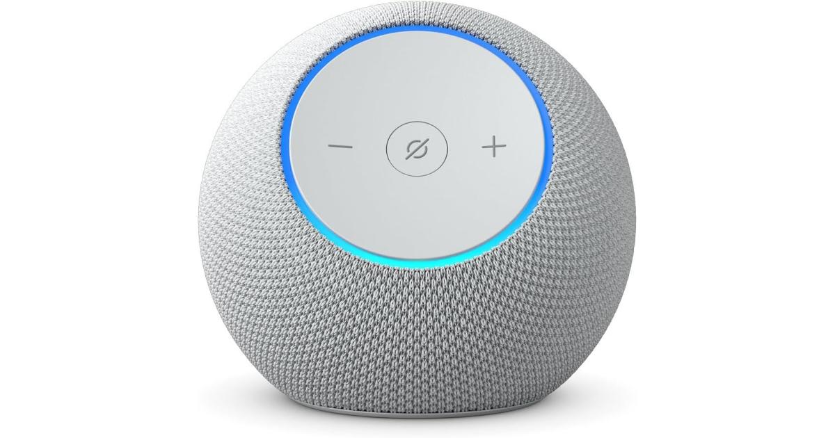 Amazon Echo Dot Max (newest model), Alexa speaker with room-filling sound and nearly 3x bass, Great for living rooms and medium-sized spaces, Designed for Alexa+ - Glacier White