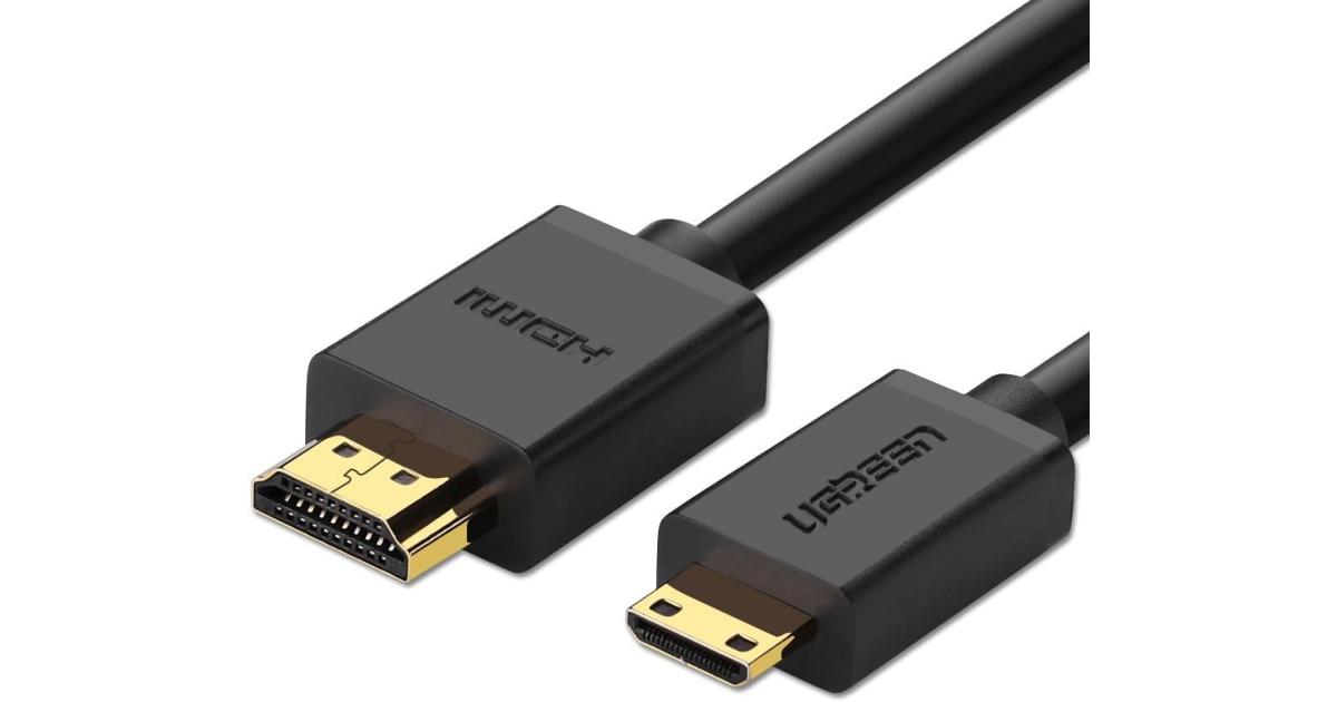 UGREEN HDMI-Mini HDMI 1 m Black HDMI Cable – HDMI Cables (1 m, HDMI Type A (Standard), HDMI Type C (Mini), 3d, 10.2 Gbit/s, Black)