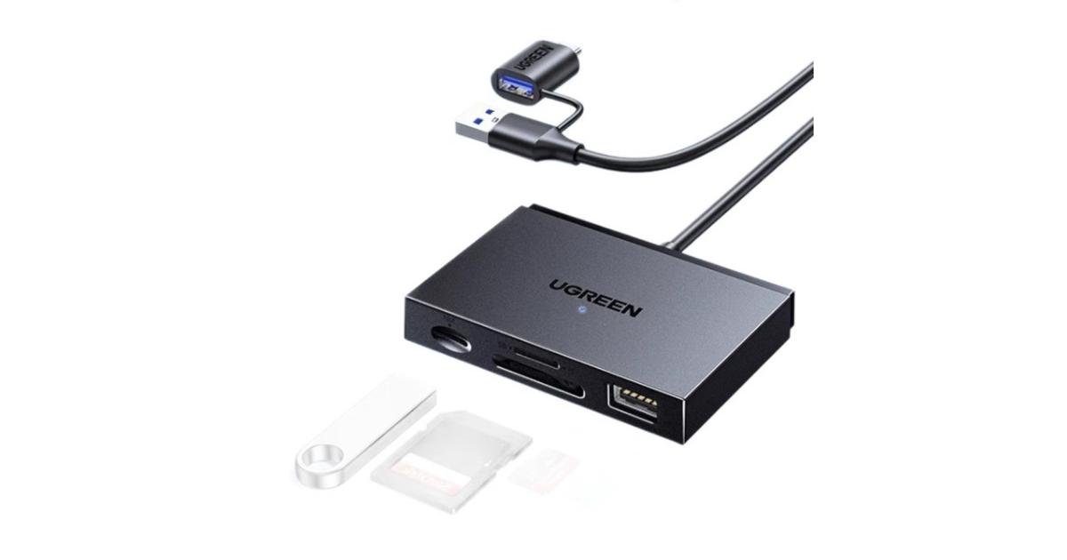 UGREEN 45178 2 In 1 USB A / Type C to SD / TF / NM Card Reader for Apple / Huwei / Android