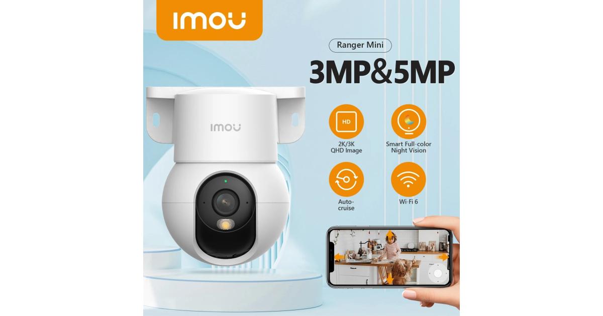 IMOU Ranger Mini 3MP QHD / 5MP UHD Two Way Talk AI Human Detection Full Color Night Vision Security CCTV Camera