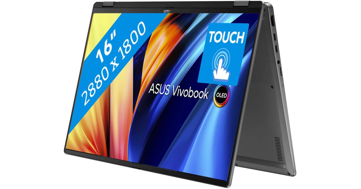 ASUS Vivobook 16 Flip (2025) TP3607 AI-Powered NEW Intel Core Ultra 7 Gen II 256V 8-Cores Ultimate Flexibility w/ NVIDIA RTX 5050 8GB DDR7 & OLED 3K 120Hz Touch Screen