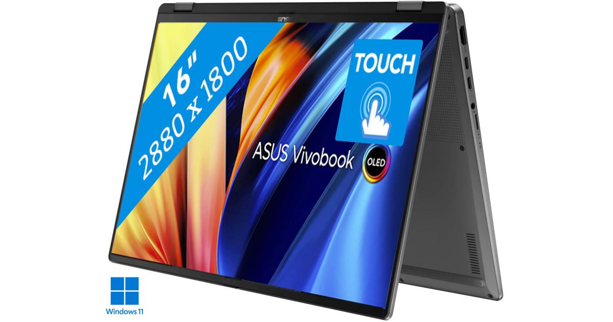 ASUS Vivobook 16 Flip (2025) TP3607SH AI-Powered NEW Intel Core Ultra 7 Gen II 256V 8-Cores Ultimate Flexibility w/ NVIDIA RTX 5050 8GB DDR7 & OLED 3K 120Hz Touch Screen