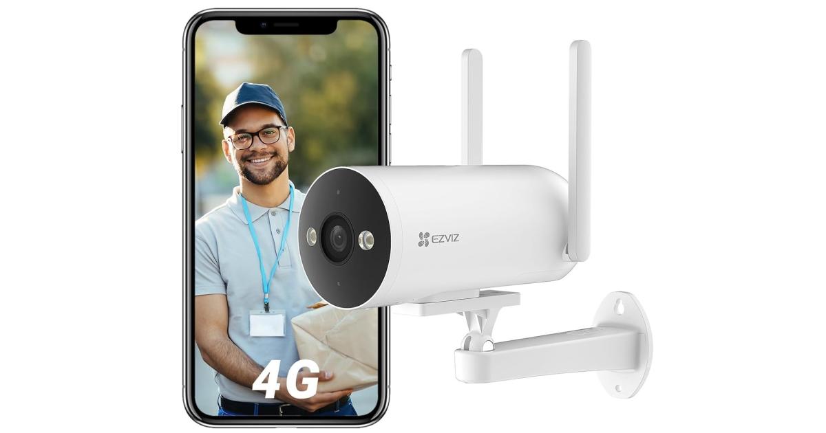 EZVIZ H5 4G Sim Based Smart Home Camera|2K Resolution|Ai Based Human/Vehicle Detection|Color Night Vision|Active Defense|Two Way Talk|Weatherproof|Supports MicroSD