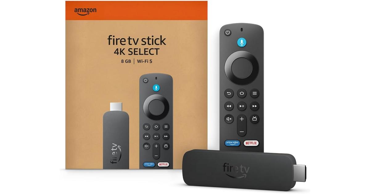 Amazon Fire TV Stick 4K Select (newest model), start streaming in 4K, AI-powered search, and free & live TV - Black
