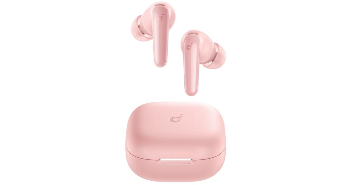 Anker Soundcore R60I NC, Real-Time Adaptive Noise Cancelling, Hi-Res Sound, Translation Earbuds, 50H Playtime, Wireless Earbuds, Bluetooth Earphones, Spatial Audio, Fast Charging, IP55, Pink