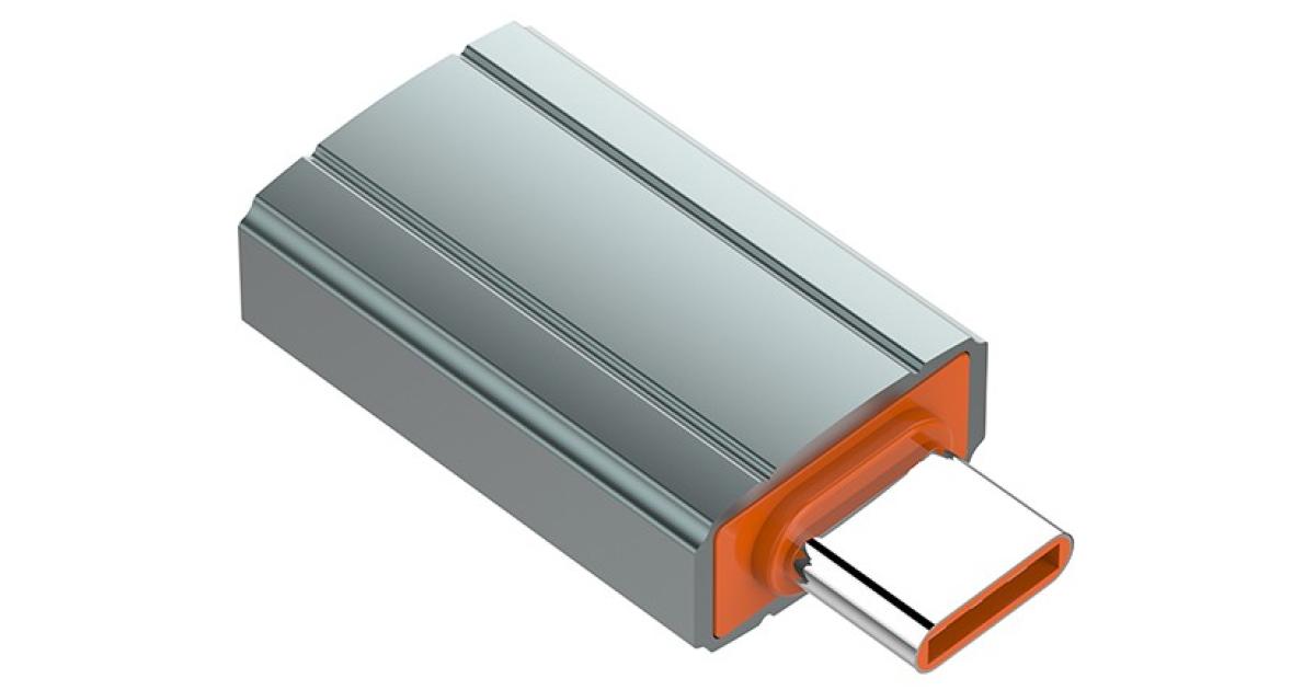 LDNIO LC140 USB-A to Type-C Adapter, Fast Transmission, Universal Device, Insert to use, Aluminum Material - Grey