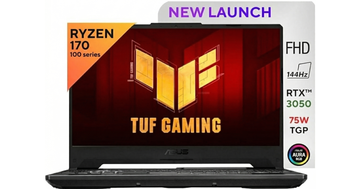 ASUS TUF Gaming A15 (2025) FA506NCQ NEW AMD Ryzen™ 7 170 8-Cores w/ Nvidia RTX 3050 4GB & IPS 144Hz Display - Graphite Black
