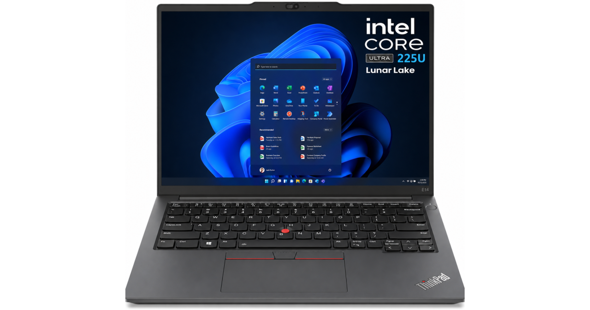كيبورد Lenovo ThinkPad Edge E14 Gen 7 (2025) Intel® Ultra 5 Gen II 225U 12-Core Intel® AI Boost w/ DDR5 Memory & Backlit , Black