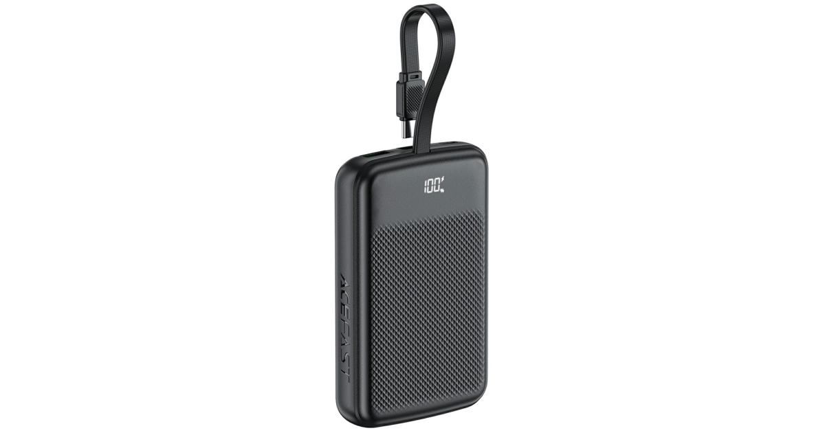 باور بنك (شاحن متنقل) ACEFAST M13 10000mAh PD 22.5W Fast Charging Phone External Battery - Black