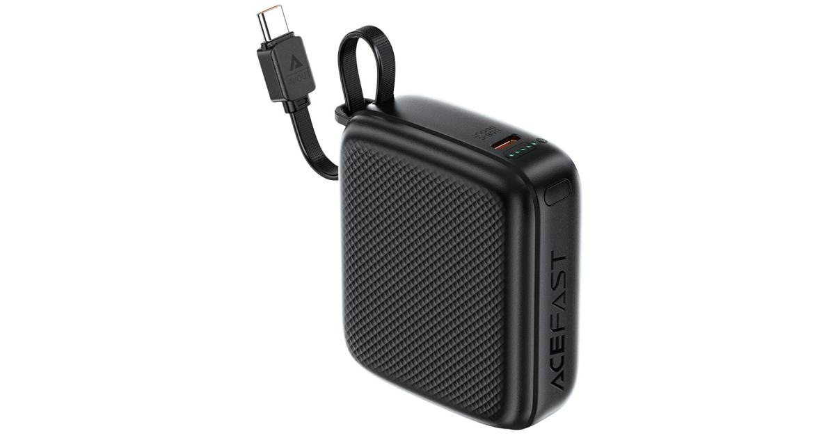 باور بنك (شاحن متنقل) ACEFAST M15 PD 20W Fast Charging 10000mAh Portable Charger - Black