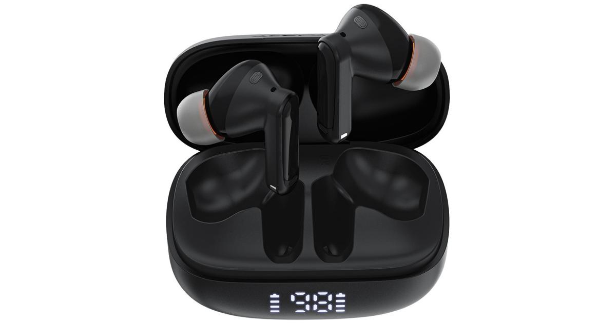 ACEFAST W1 TWS Bluetooth-compatible Earbuds Active Noise Cancellation ANC ENC Earphone Up to 8 hours - Black