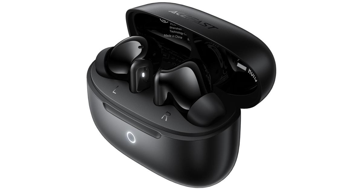 سماعة رأس ACEFAST W7 Wireless Earbuds BT 6.0 TWS Low Latency with 13mm Dynamic Speaker for Music/Calls – Black