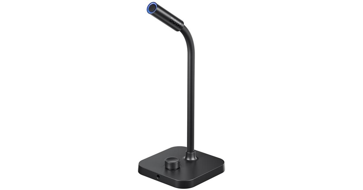 BOYA CM30 USB Microphone, Noise-Cancelling Condenser Computer Microphone Plug Play for Live Streaming, Podcasting, Vocal Recording, Video Conference Compatible with Windows/Mac - Black