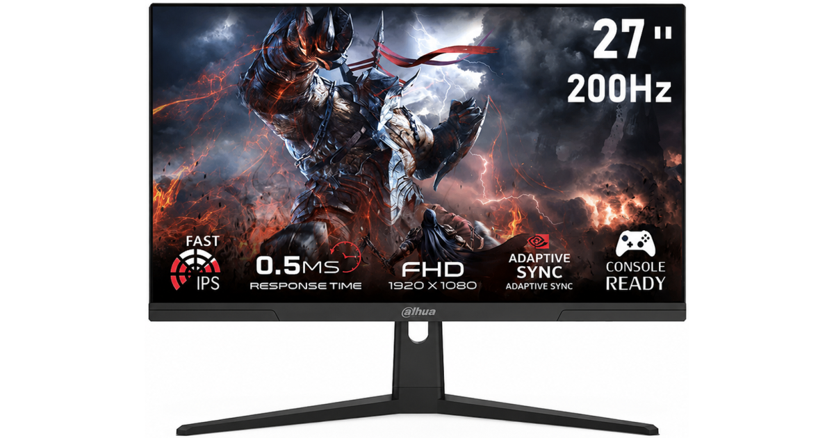 شاشة ألعاب Dahua LM27-E231BN 27" FHD IPS - 200Hz, 0.5ms OD, HDR10, HDMI, DisplayPort - 1 Year Warranty