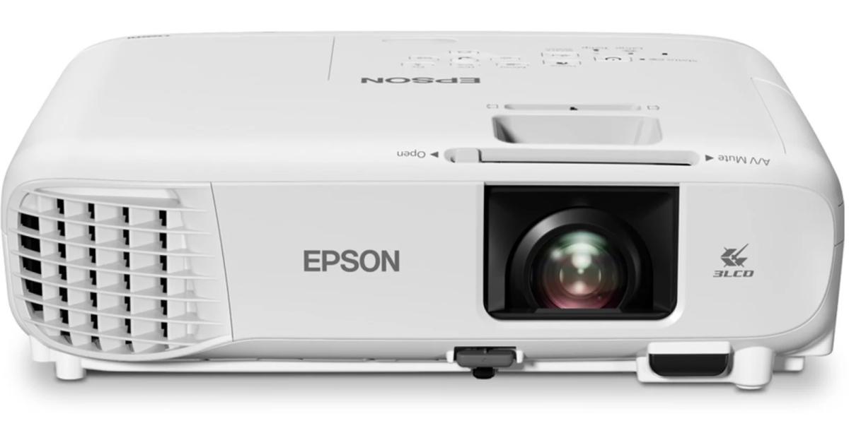 Epson PowerLite E24 3LCD Classroom Projector Native XGA 3,600 lumens up to 300" Built-in 5 W speaker Long lamp life up to 12,000 hours