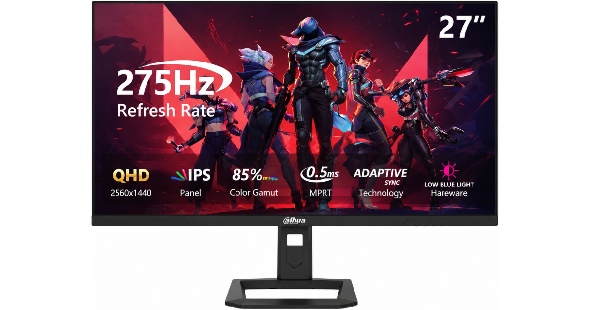 شاشة ألعاب Dahua LM27-E341AY 27" QHD IPS | 275Hz | 0.5ms | HDR10 | HDMI 2.1 | DP 1.4