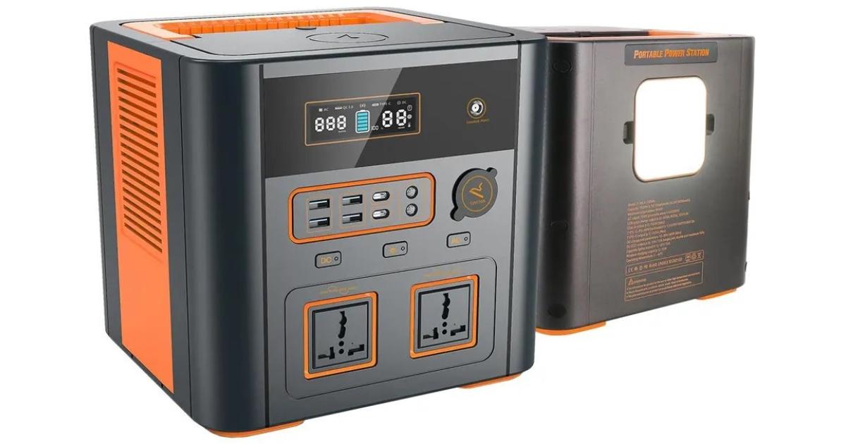 Toby’s Portable Power Station 500W, 150000mAh Lithium Battery, 220V AC Output, PD 60W, Wireless Charging, Lighting & Warning Modes, Multiple USB & DC Outputs - Black