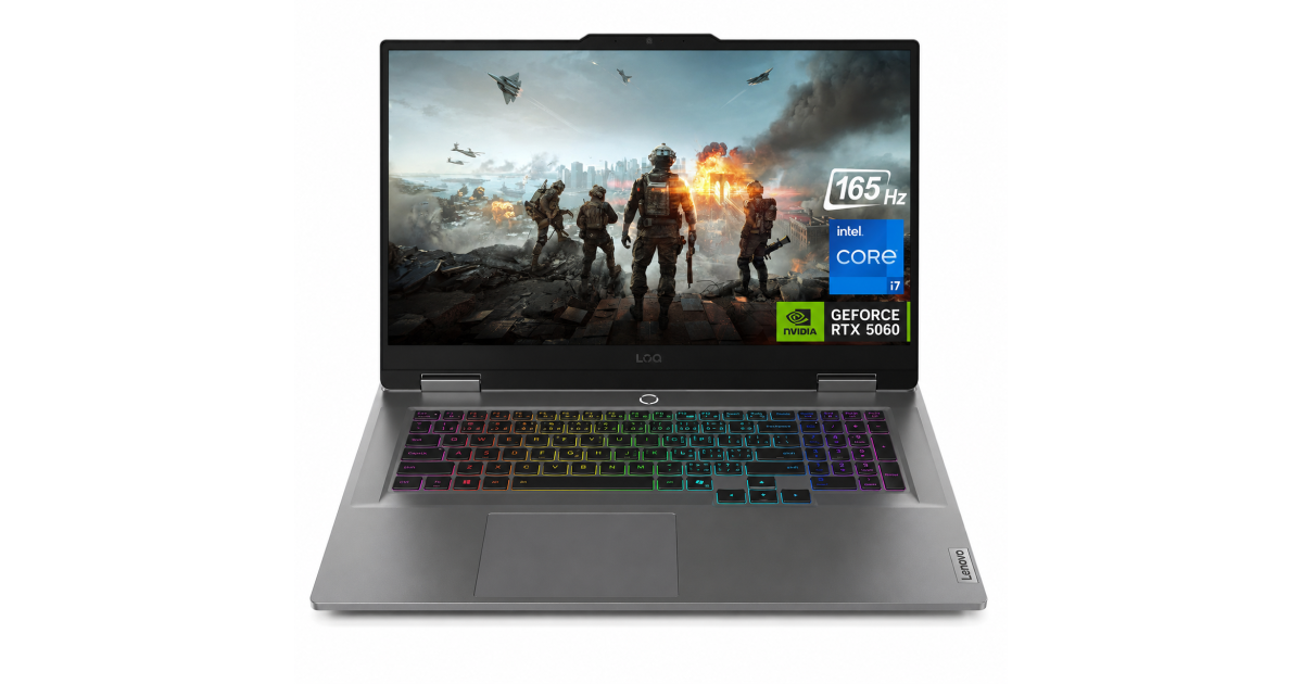 Lenovo LOQ Gaming 17 (2025) 13Gen Intel Core i7 13650HX 14-Cores w/ AI Engine+ LA1 Chip & Nvidia RTX 5050 8GB DDR7 & IPS 165Hz Display - Luna Grey