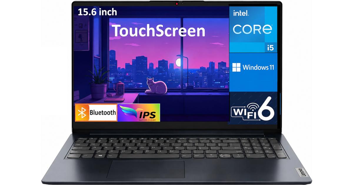 Lenovo NEW IdeaPad 1i (2024) 13th Gen Intel Core i5 10-Cores Budget-Friendly & Lightweight w/ Touch Screen & Windows 11 Home (Customized) - Abyss Blue