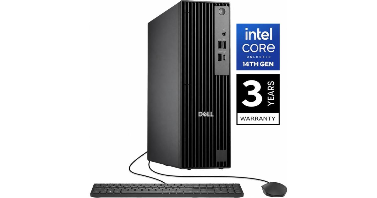 Dell Pro Slim QCS1250 (2025) 14Gen Intel Core i7 14700 vPro 20-Cores Performance & Expandability in a Space-Saving Design w/ 3 Years Warranty - Black