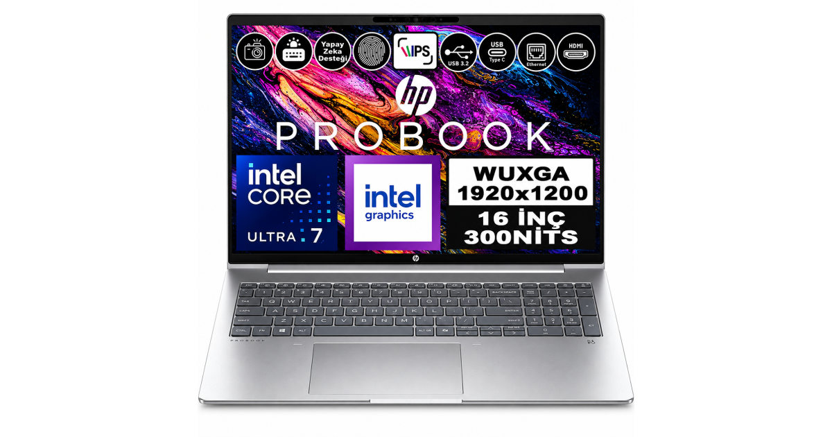 HP ProBook 4 G1iR 16 (2025) Intel Core Ultra 7 150U 10-Core For Everyday Business Performance Protected by HP Wolf Security W/ DDR5 Memory & 16" IPS Display , Silver