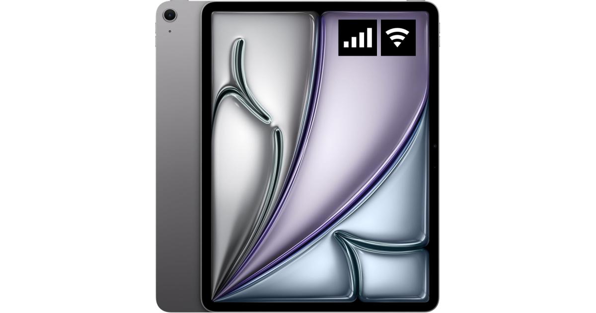 كرت شاشة Apple iPad Air 13‑inch M4 8th Generation (2026) 8-Cores (256GB Storage / 12GB Memory) 9‑Core w/ Wifi & 5G LTE Cellular - Space Grey
