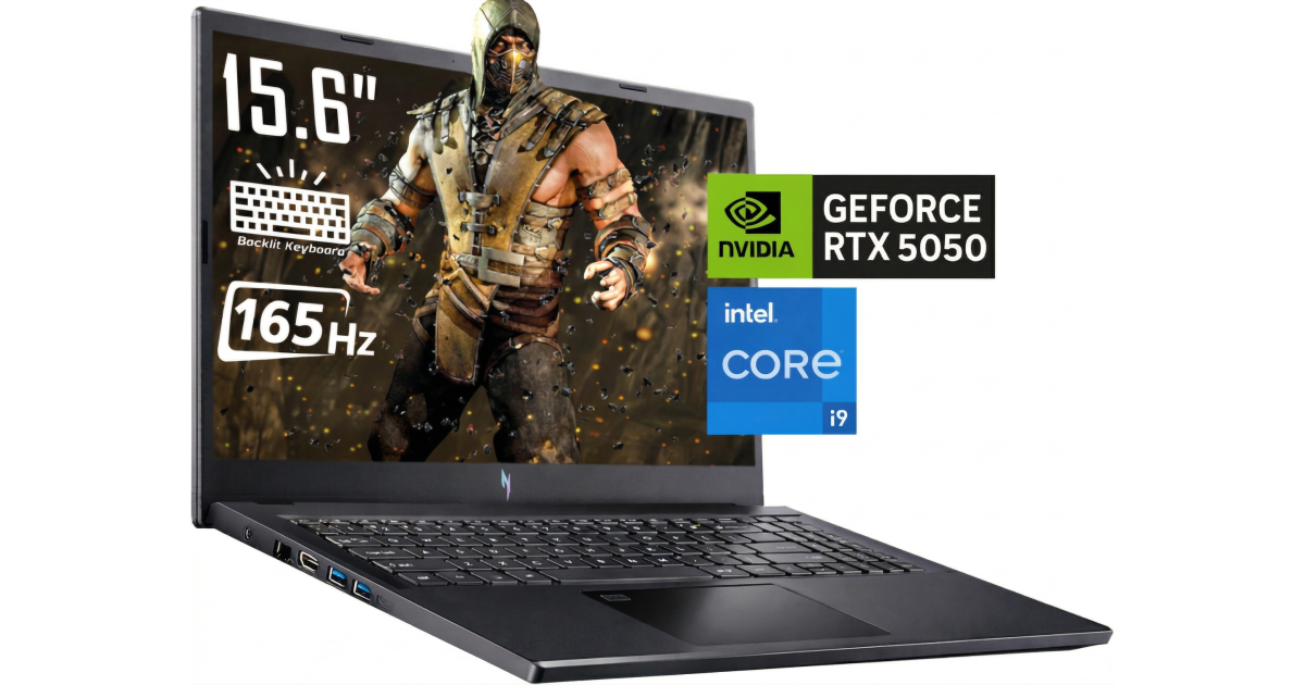 Acer Nitro V 15 (2025) ANV15-52-97ND 13Gen Intel Core i9 14-Cores w/ Nvidia RTX 5050 8GB DDR7 & IPS 165 Hz Display - Black