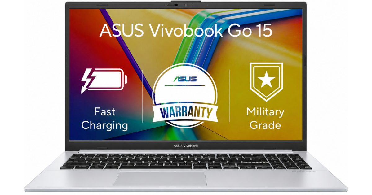 ASUS Vivobook 15 E1504GA (2024) 13th Gen Intel Core i3 8-Cores w/ Fast Charge & Windows 11 Pre-Installed - Cool Silver
