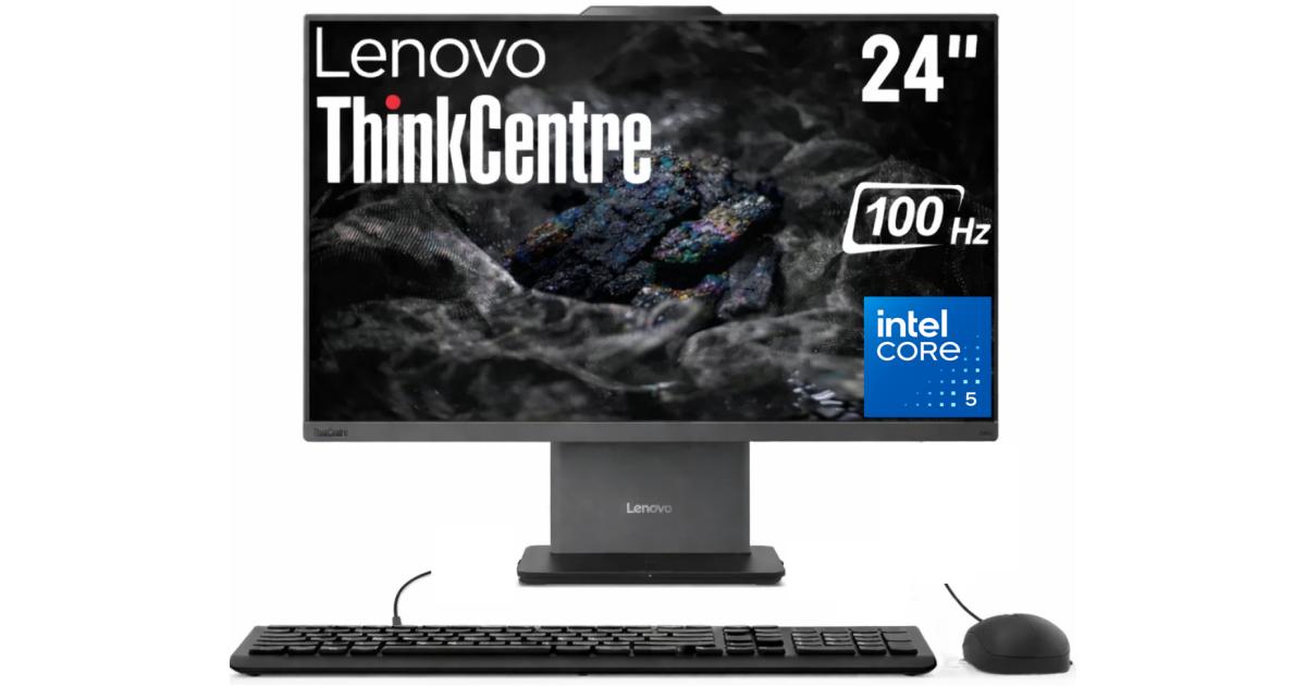 معالج Lenovo ThinkCentre NEO 50a Gen 6 (2025) 24" All-in-One PC Intel® Core 5 210H 10-Cores w/ High-Performance NONE Touch Screen - Luna Grey