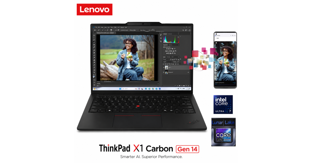 لابتوب أعمال Lenovo ThinkPad X1 Carbon Gen 14 Aura Edition 14" WUXGA Touch | Intel Core Ultra 7 355 | 32GB LPDDR5X | 1TB PCIe Gen4 SSD | Intel Graphics | Windows 11 Pro | 21V7008HEQ