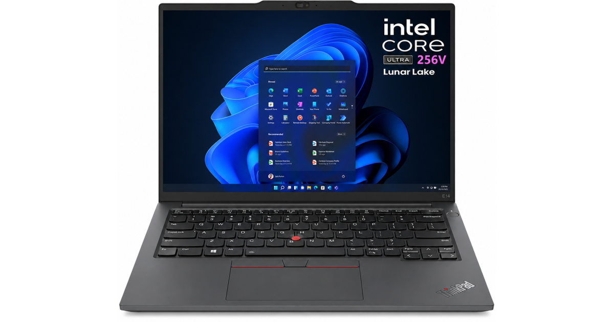 لابتوب Lenovo ThinkPad Edge E14 Gen 7 (2025) Intel® Ultra 7 Gen II 256V 8-Core Thin & Extreme Battery Life Busniess Class w/ DDR5X 8533Mhz Memory - Black