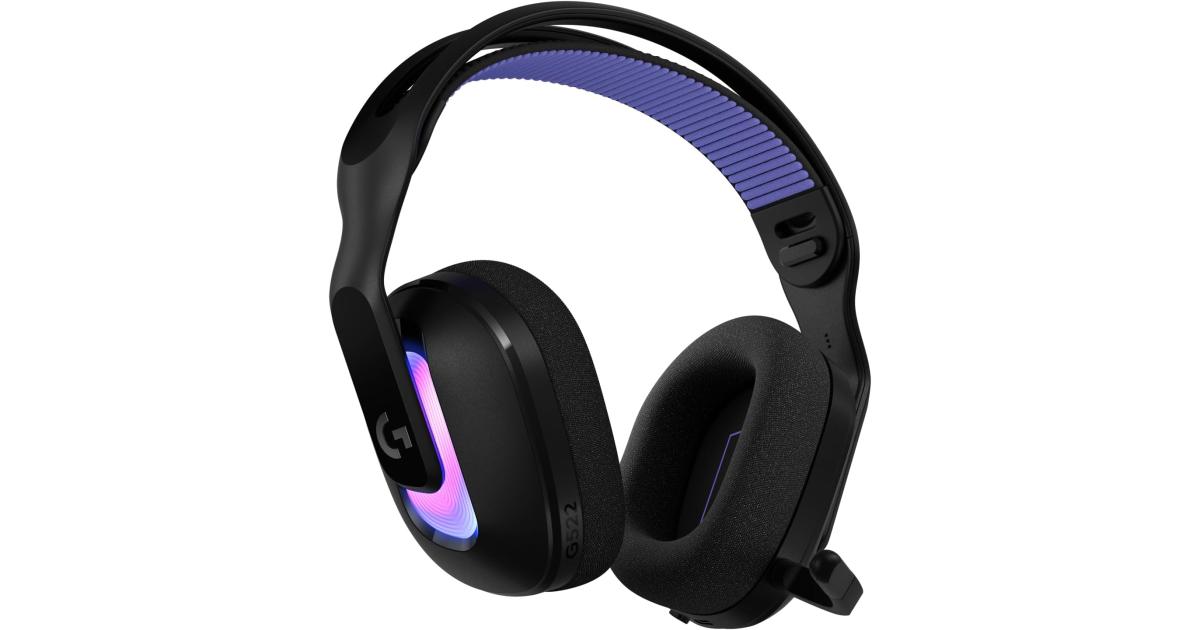 سماعة ألعاب (رأس) Logitech G522 Lightspeed Wireless , Full-Band Mic, Advanced Audio, Tri-Connect (Lightspeed, Bluetooth, USB A to C), LIGHTSYNC RGB, for PC & Nintendo Switch/Switch 2 – Black