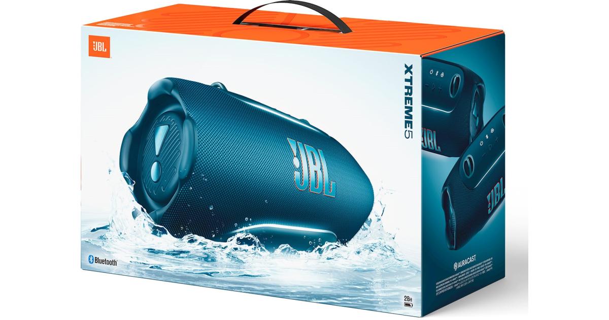 JBL Xtreme 5 - Portable Bluetooth Speaker, Up to 130W of Audio Power, IP68 Waterproof, 28 Hours of Playtime, Playtime Boost and Quick Charge - Blue