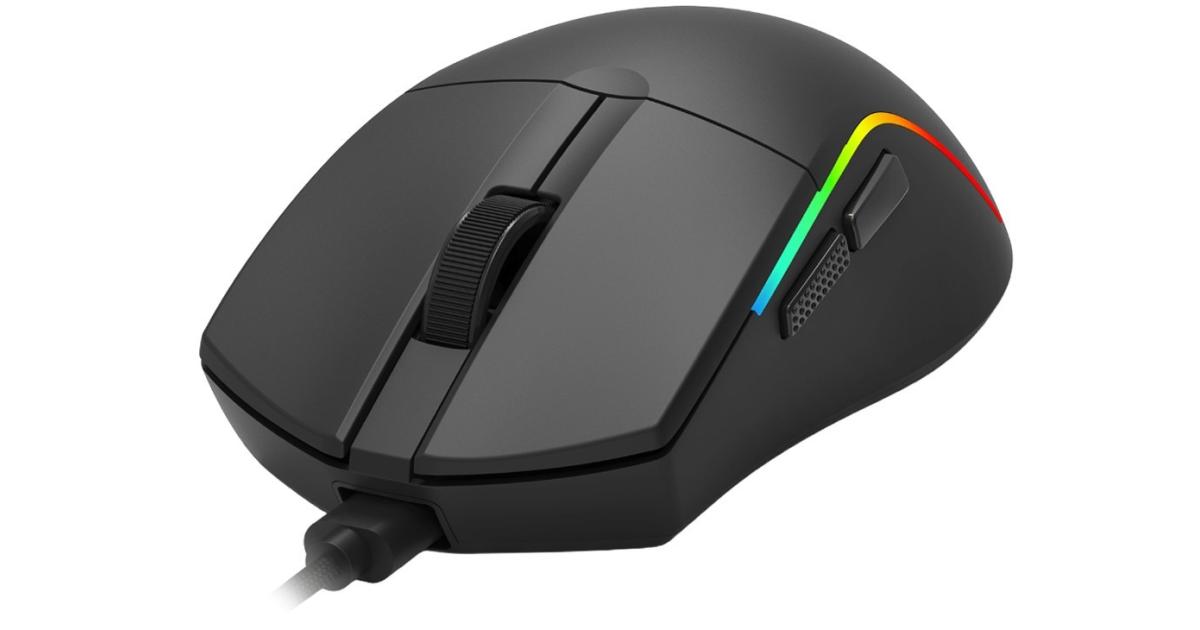 ماوس ألعاب Redragon Deicide M816 Wired USB-C 4000 DPI 5 Buttons Custom RGB Lighting 1.8M Detachable Cable Ergonomic Lightweight Optical Sensor – Black