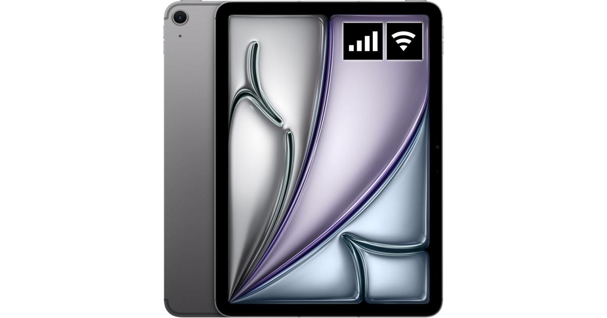 كرت شاشة Apple iPad Air 11‑inch M4 8th Generation (2026) 8-Cores (128GB Storage / 12GB Memory) 9‑Core w/ Wifi & 5G LTE Cellular - Space Grey