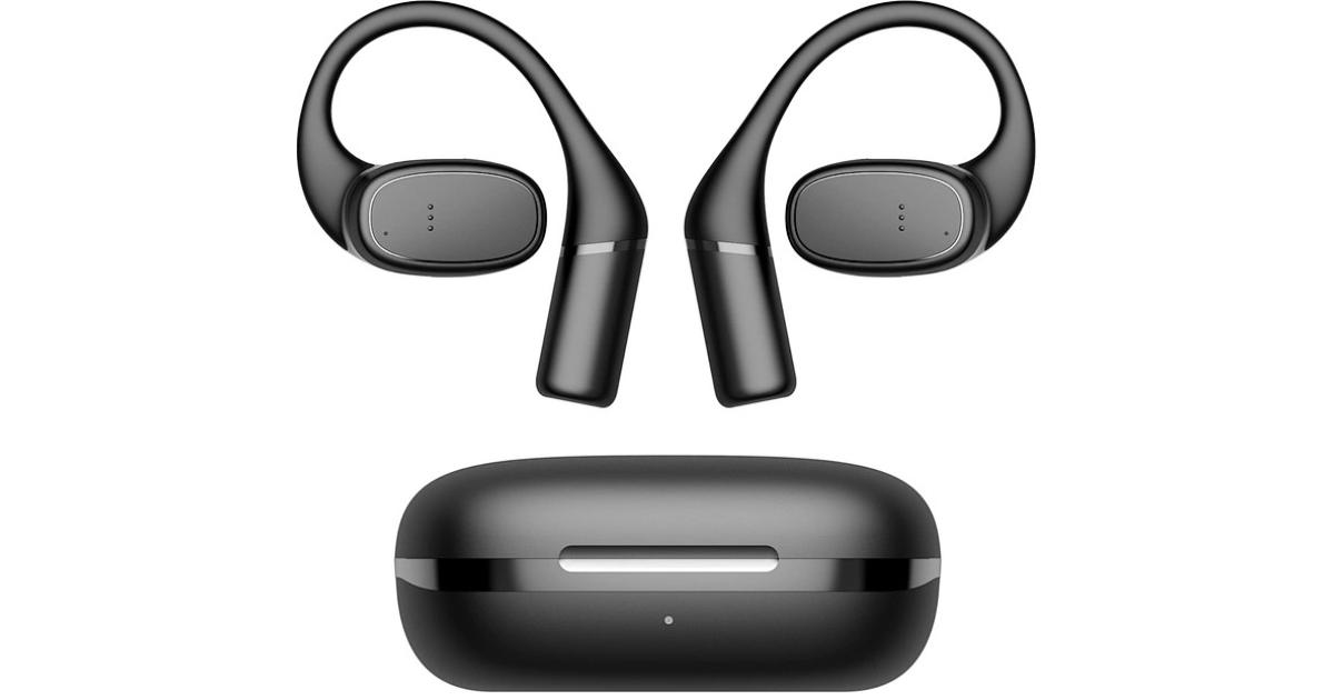 WiWU O300 Openbuds OWS Bone Conductive Earphone Stereo Sound Sports Earphone Noise-Cancelling Up to 40 hours - Black