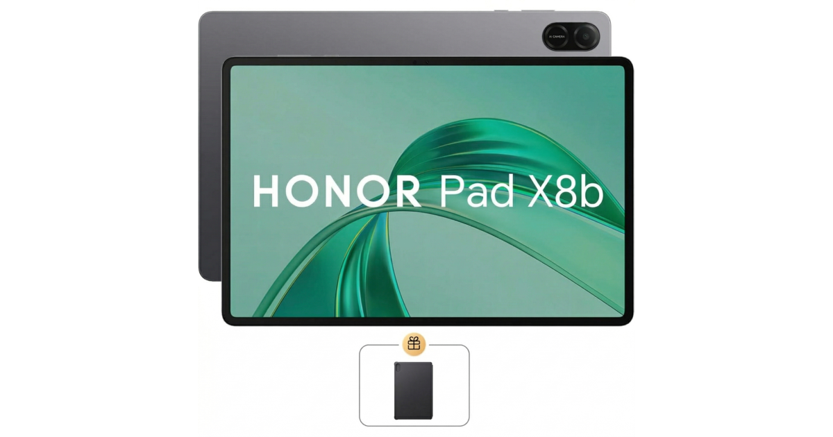 HONOR Pad X8b (2026) 11.0" Android WIFI Tablet (128GB Storage / 4GB + 4GB Memory) w/ Metal Unibody & Eye Comfort Display & BIG Battery + Free HONOR Cover , Space Grey