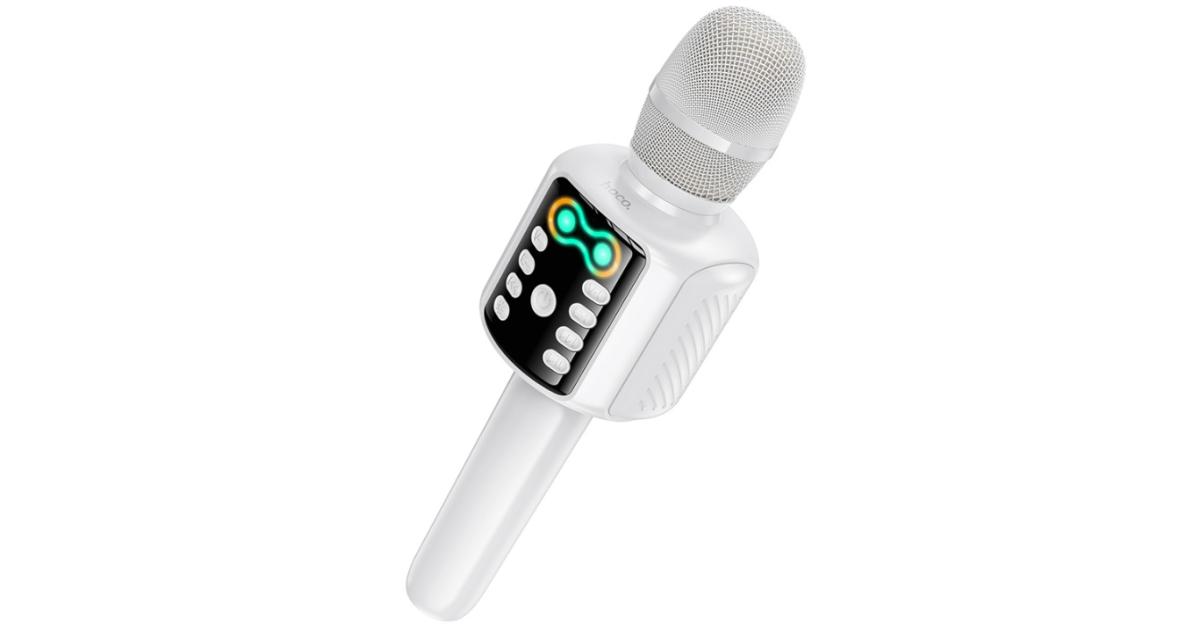 HOCO L24 Karaoke Bluetooth Microphone with Speaker- White