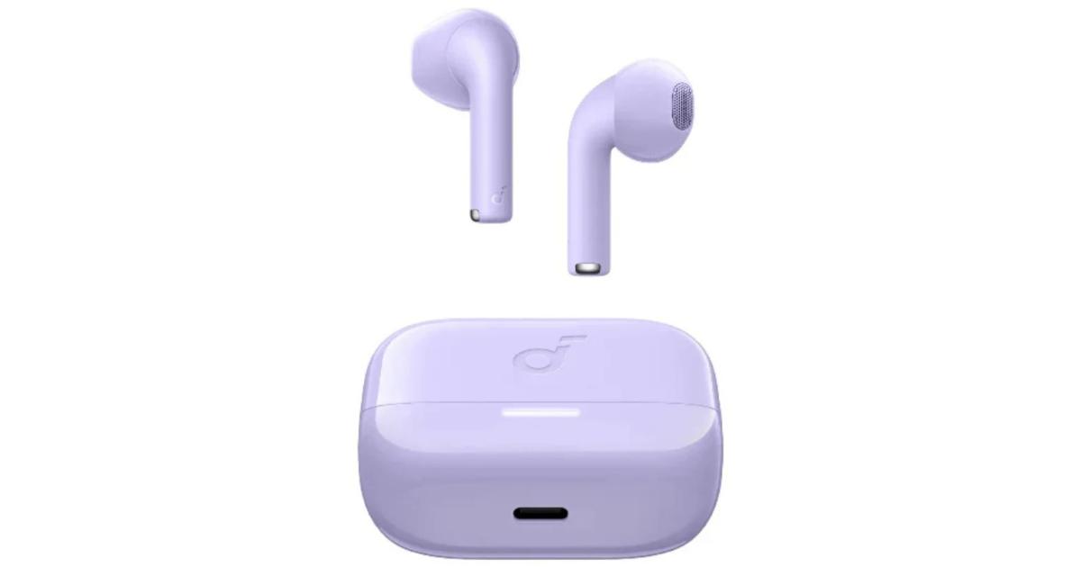 Anker Soundcore K20i, Semi-in-Ear Earbuds, Bluetooth Wireless, 36H Playtime, Fast Charge, Clear Sound, Comfortable Fit, ENC 2-Mic Clear Calls, Custom EQ, IPX5, Bluetooth 5.3, App Control - Purple