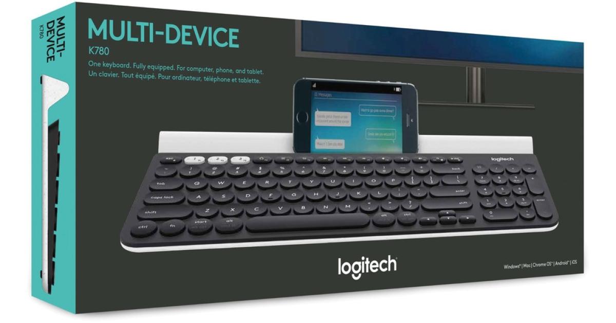 Logitech K780 Multi-Device Bluetooth For Computer Phone & Tablet FLOW Cross-Computer Control Compatible - English