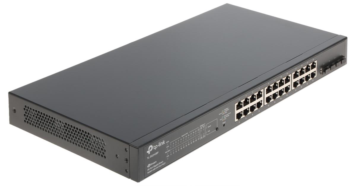 TP-Link TL-SG2428P Jetstream 24 Port Gigabit Smart Managed PoE Switch 24 PoE+ Ports @250W & 4 SFP Slots Omada SDN Integrated
