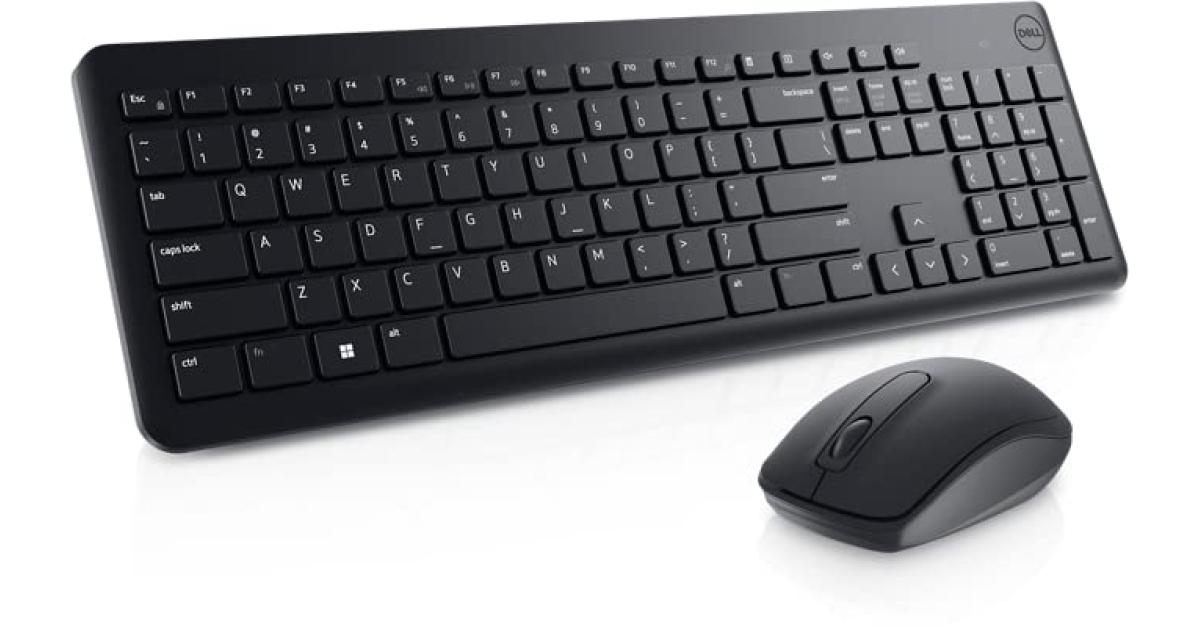 كيبورد لاسلكي Dell KM3322W & Mouse Anti-Fade & Spill-Resistant Keys 36 Month Battery Arabic / English